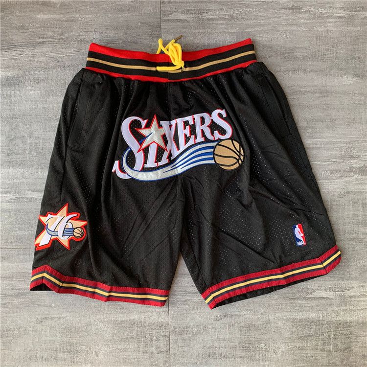 Men NBA 2021 Philadelphia 76ers Black Shorts 1->philadelphia 76ers->NBA Jersey